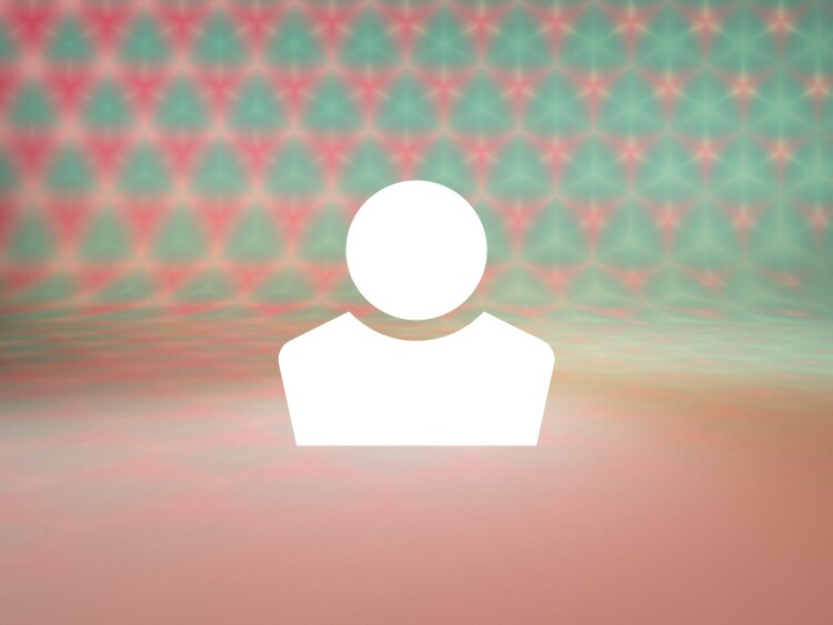 Ein Icon einer Person vor bunten HIntergrund