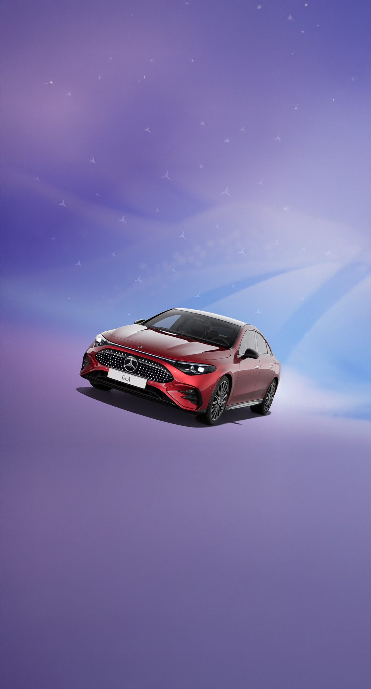 Der neue elektrische GLC unter einer Brücke.