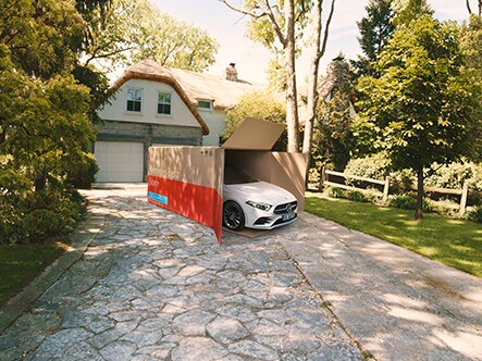 Neues Auto in Empfang nehmen.