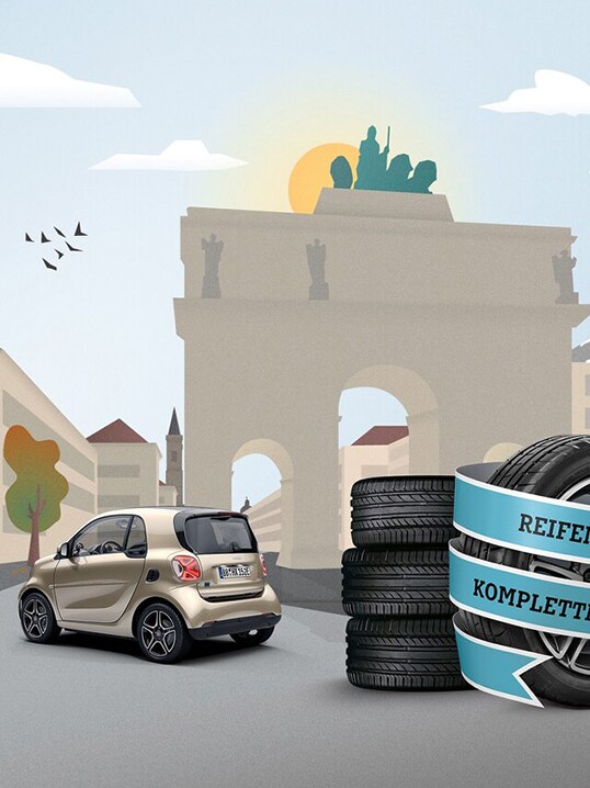 Keyvisual smart Reifen- und Komplettradschutz