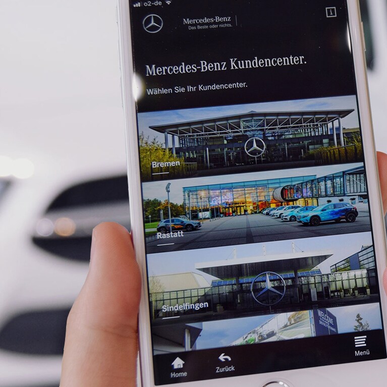 Das Bild zeigt die Kundencenter Web App