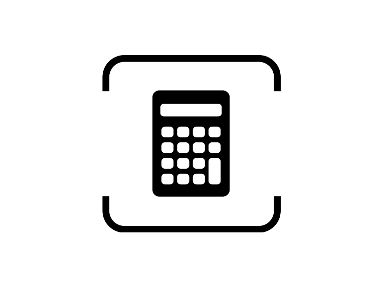 Icon eines Taschenrechners.