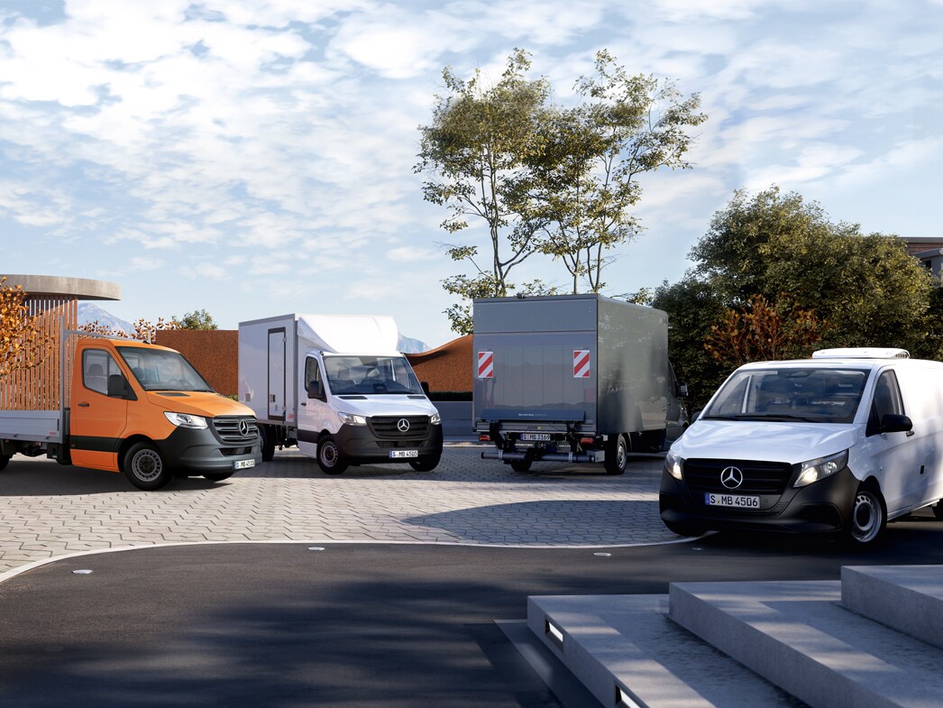 Zu sehen sind vier verschieden Transporter Varianten.