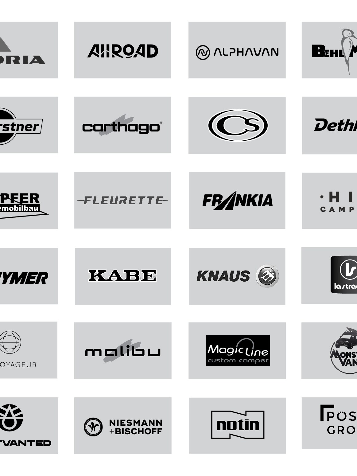 Logo Übersicht Sprinter Reisemobilhersteller