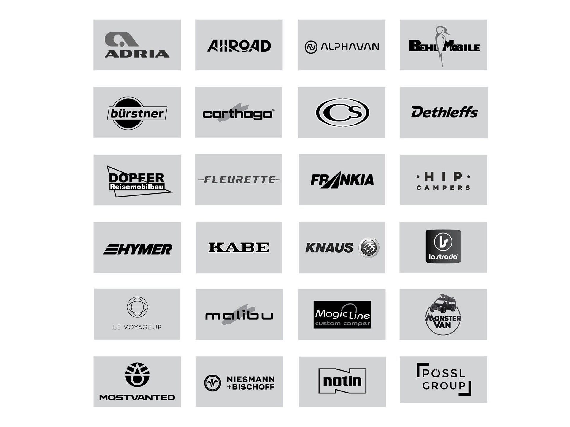 Logo Übersicht Sprinter Reisemobilhersteller