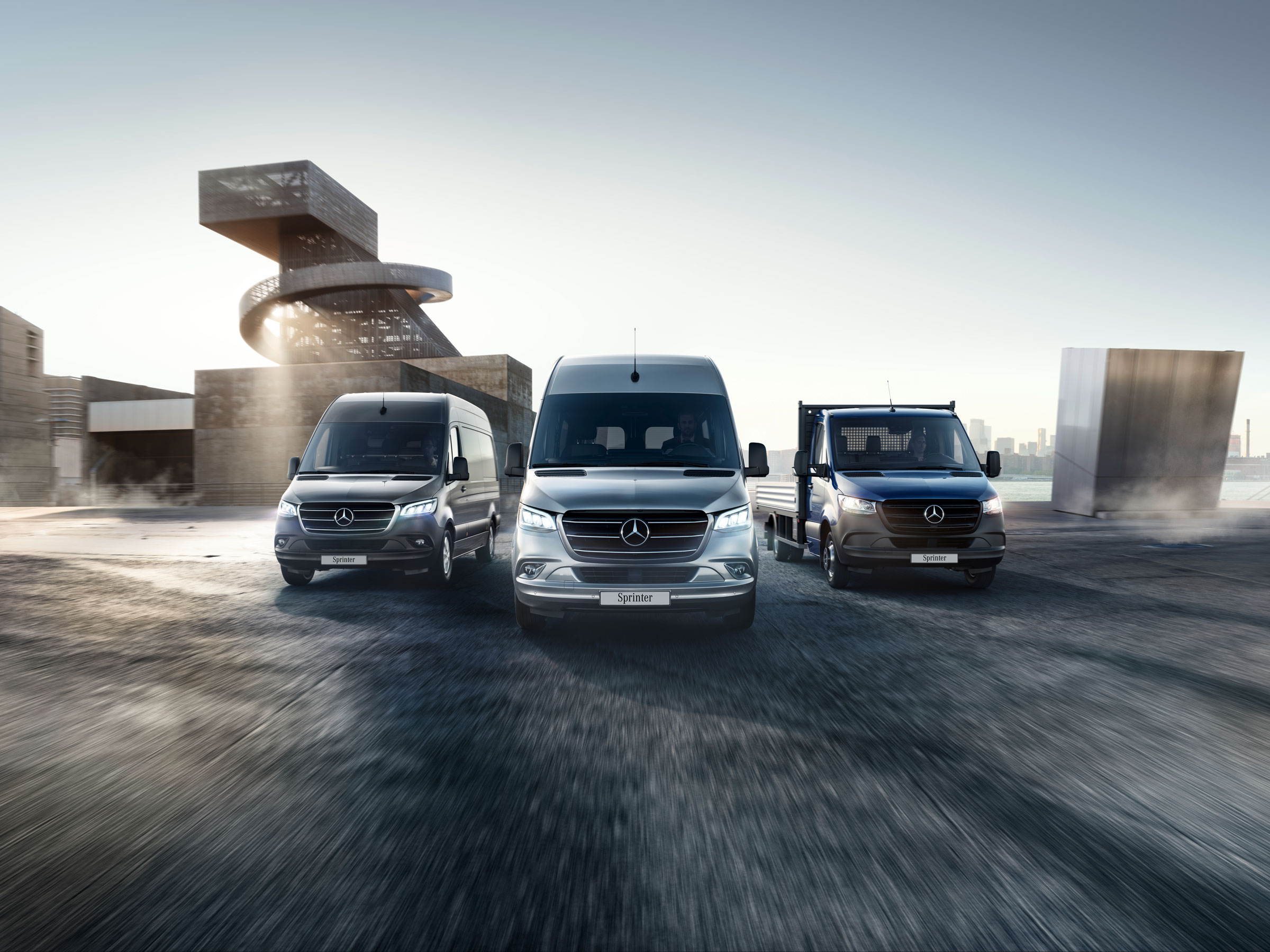 Mercedes-Benz Flotten-Gebrauchtwagen-Center 3 Mercedes-Benz Transporter in Frontansicht