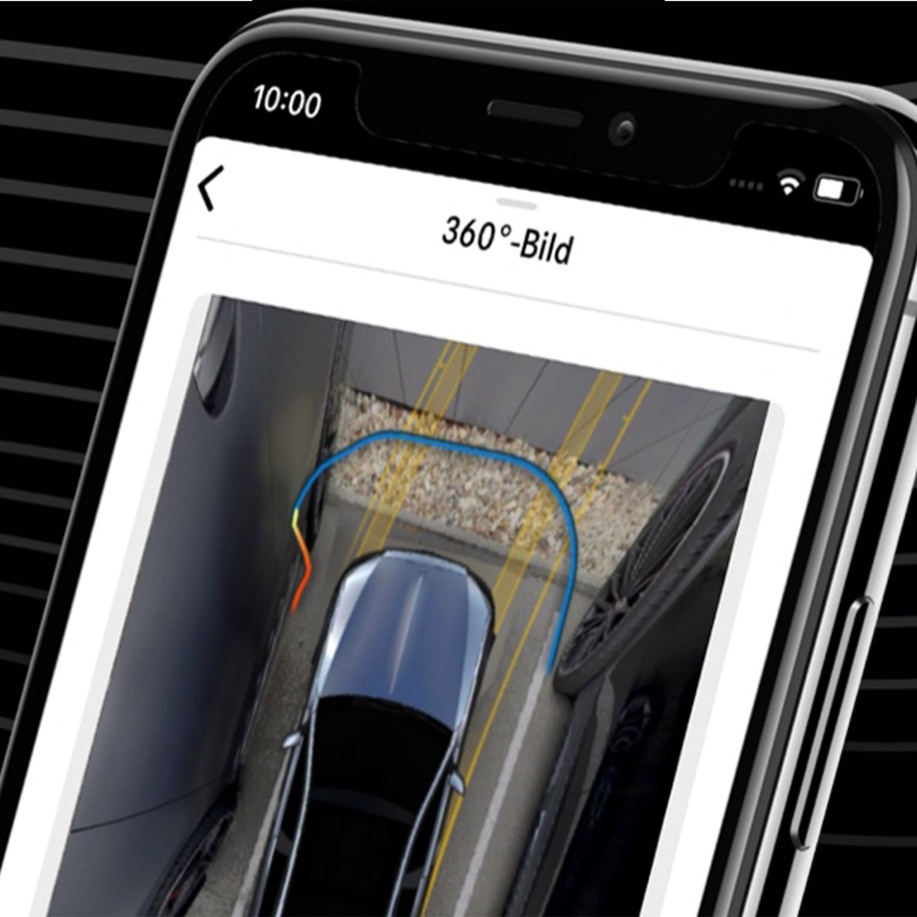 Mercedes-Benz Remote Park-Assistent | Apps | Mercedes-Benz Mit der Mercedes-Benz Remote Park-Assistent App und der 360°-Ansicht auf einem Smartphone wird ein Mercedes-Benz bequem in eine enge Parklücke gelenkt.