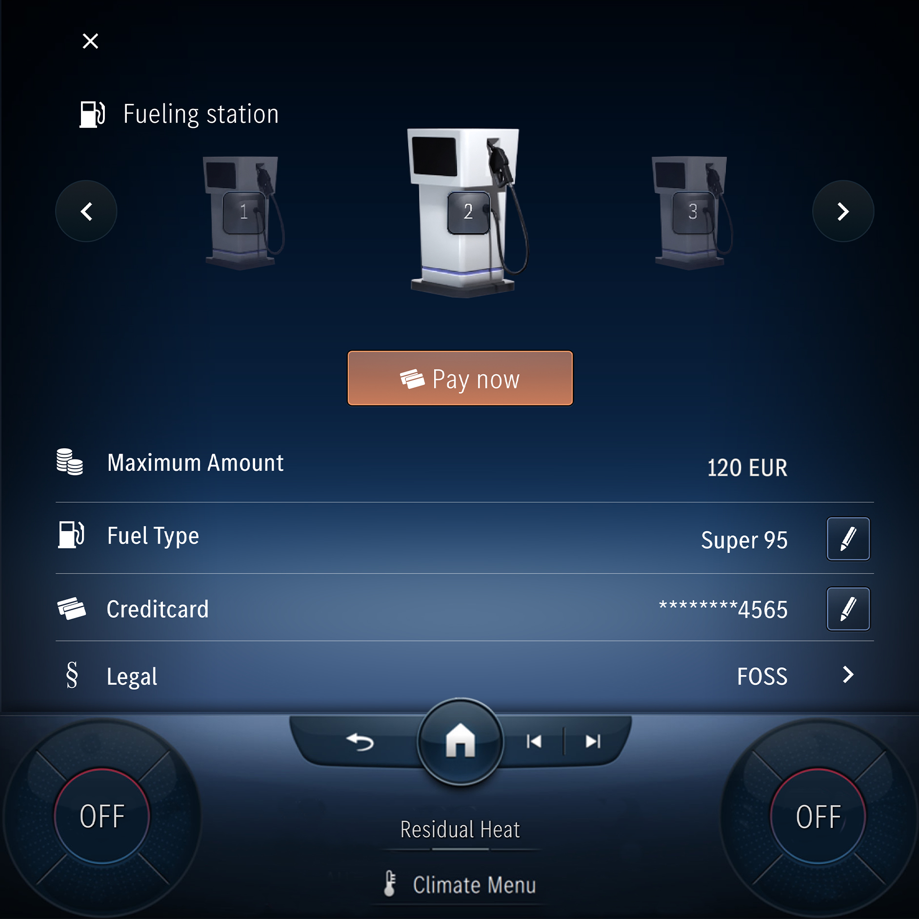 Fuel & Pay | Serienausstattung | Mercedes-Benz Fuel & Pay als Teil der Serienausstattung der Digitalen Extras von Mercedes-Benz.