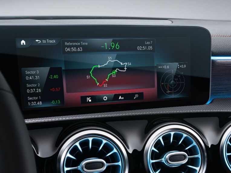Der AMG TRACK PACE auf dem Display Ihres Mercedes-Benz.