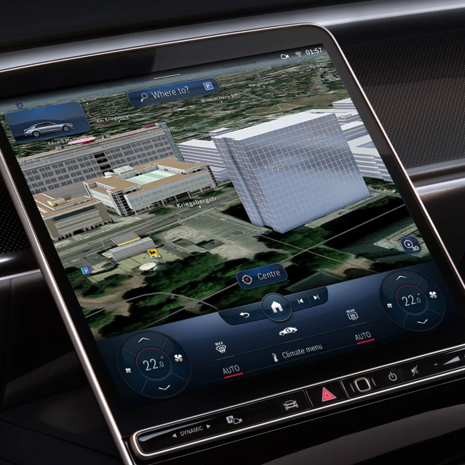 Satellitenbilder | Excellence Paket | Mercedes-Benz Ein exemplarisches Bild des Features Satellitenbilder.