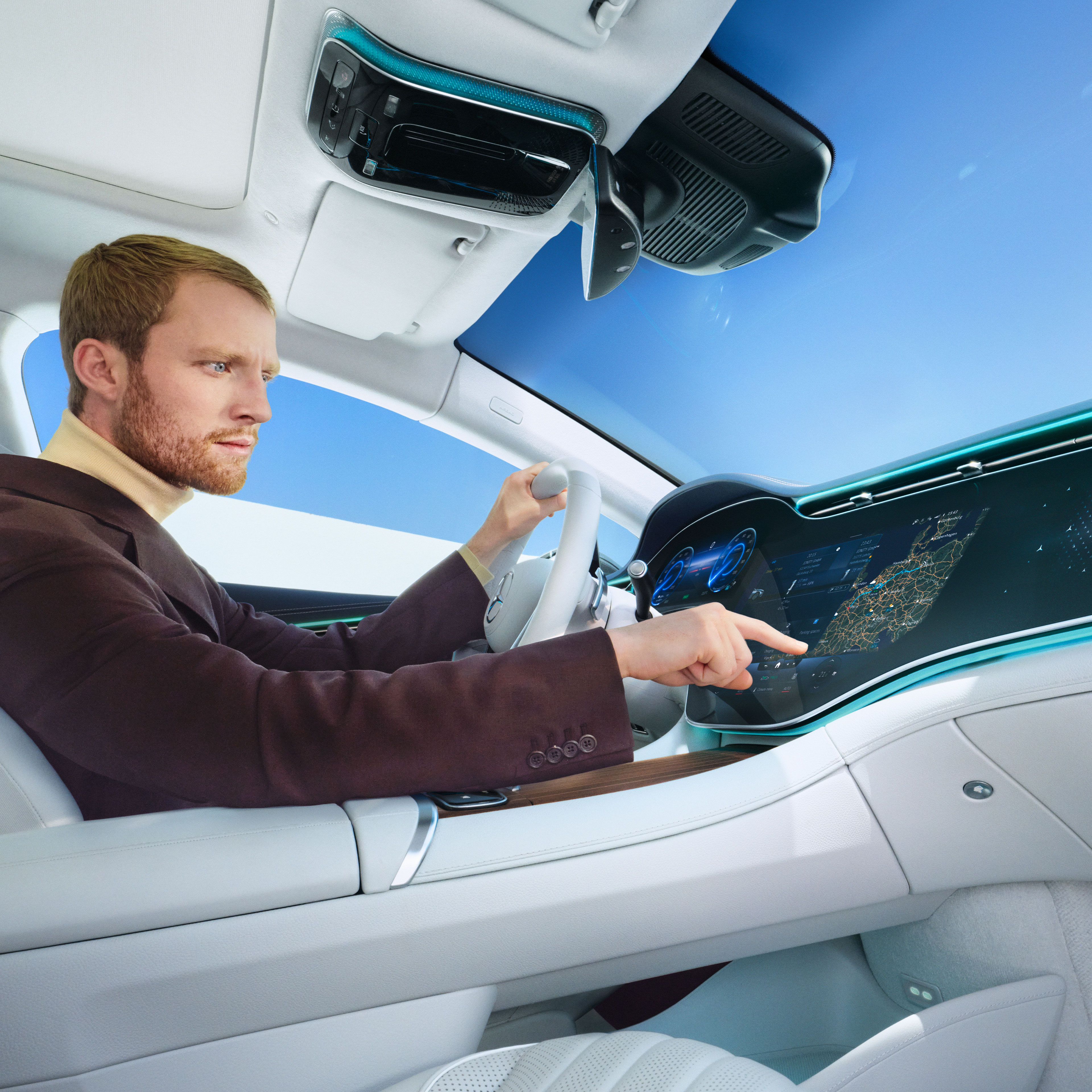 Navigation | Digitale Extras | Mercedes-Benz Die Digitalen Extras "Navigation" in einem Mercedes-Benz Auto.