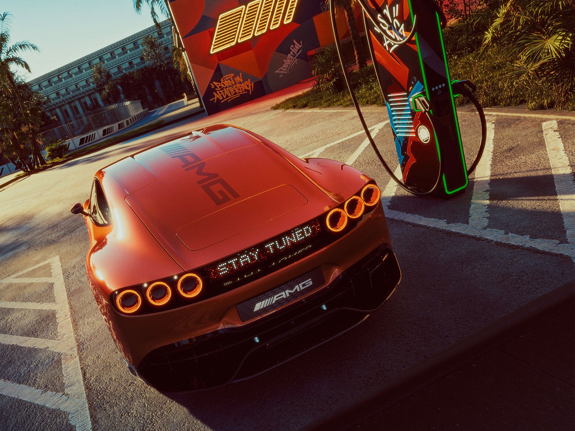 Das ultraschnelle Laden des neuen CONCEPT AMG GT XX mit AMG Elektroarchitektur (AMG.EA) von Mercedes-AMG.