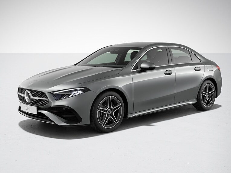 Das Exterieur der A-Klasse Limousine von Mercedes-Benz mit der AMG Line.
