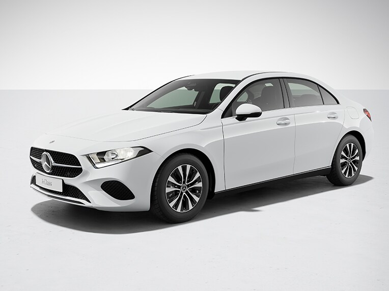 Das Exterieur der A-Klasse Limousine von Mercedes-Benz mit Serienausstattung.