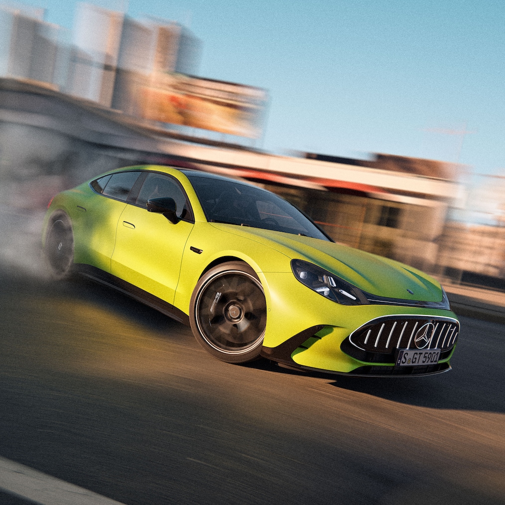 Das Exterieur des GT 4-Türer Coupés von Mercedes-AMG.