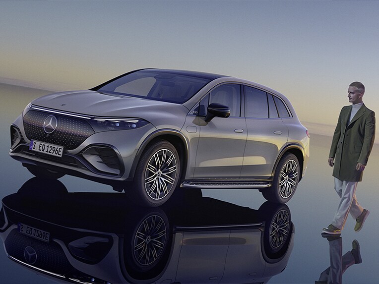 Das Exterieur des Mercedes-Benz EQS SUV.