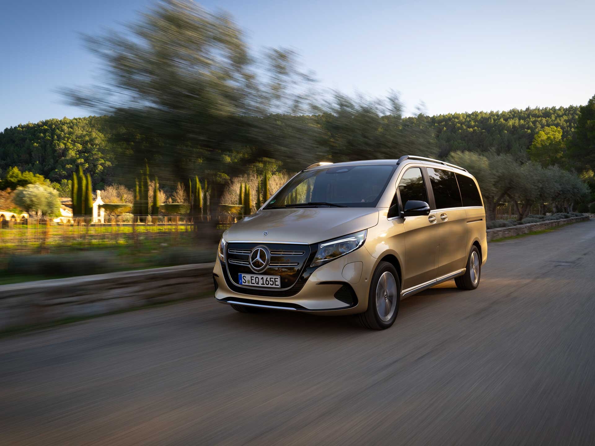 Das Exterieur des elektrischen Vans Mercedes-Benz EQV.