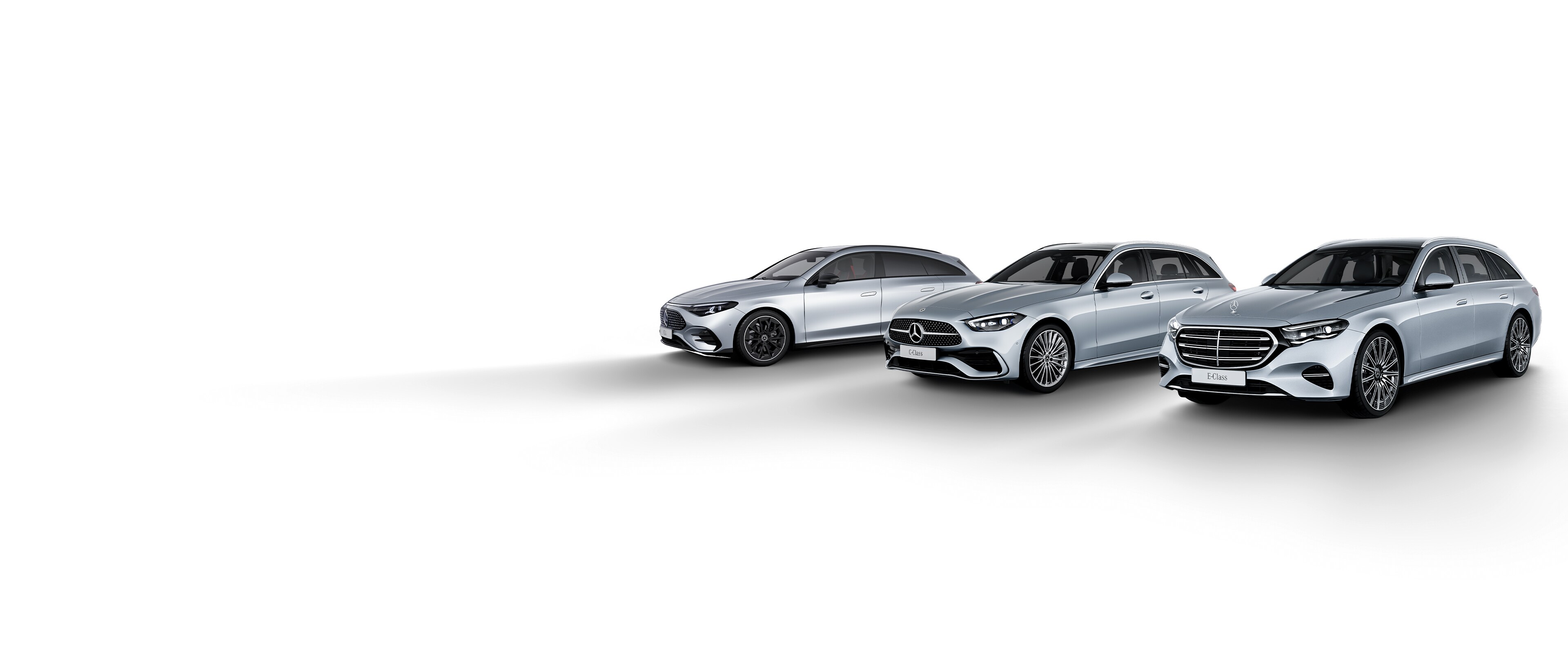 Das Mercedes-Benz T-Modellprogramm: CLA Shooting Brake, C-Klasse T-Modell und E-Klasse T-Modell.