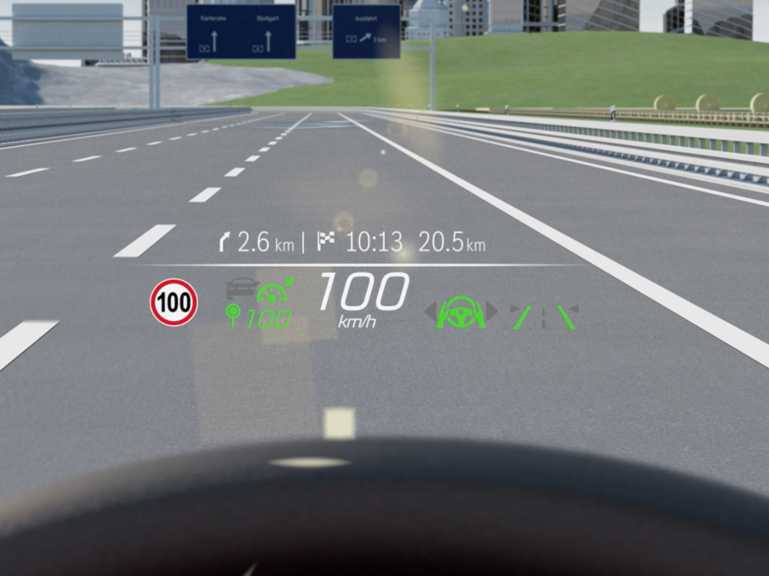Das Video zeigt das Head-up Display.