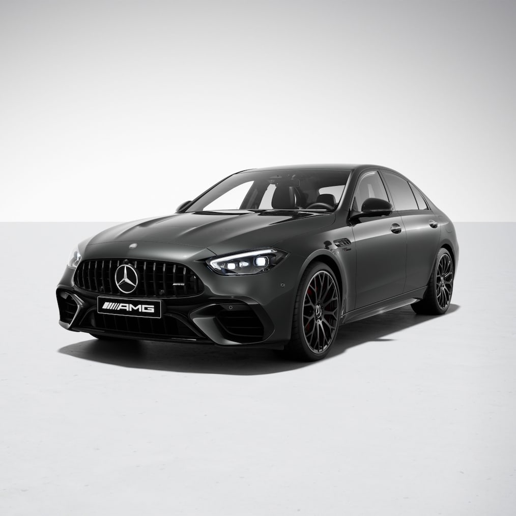 Die Heckansicht der Mercedes-AMG C 63 S E Performance 4MATIC+ Limousine.
