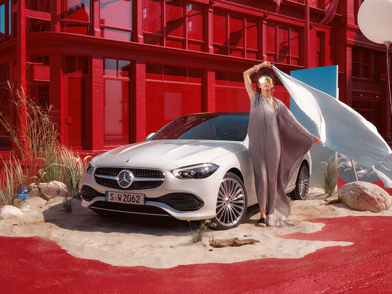Die Front der Mercedes-Benz C-Klasse Limousine.