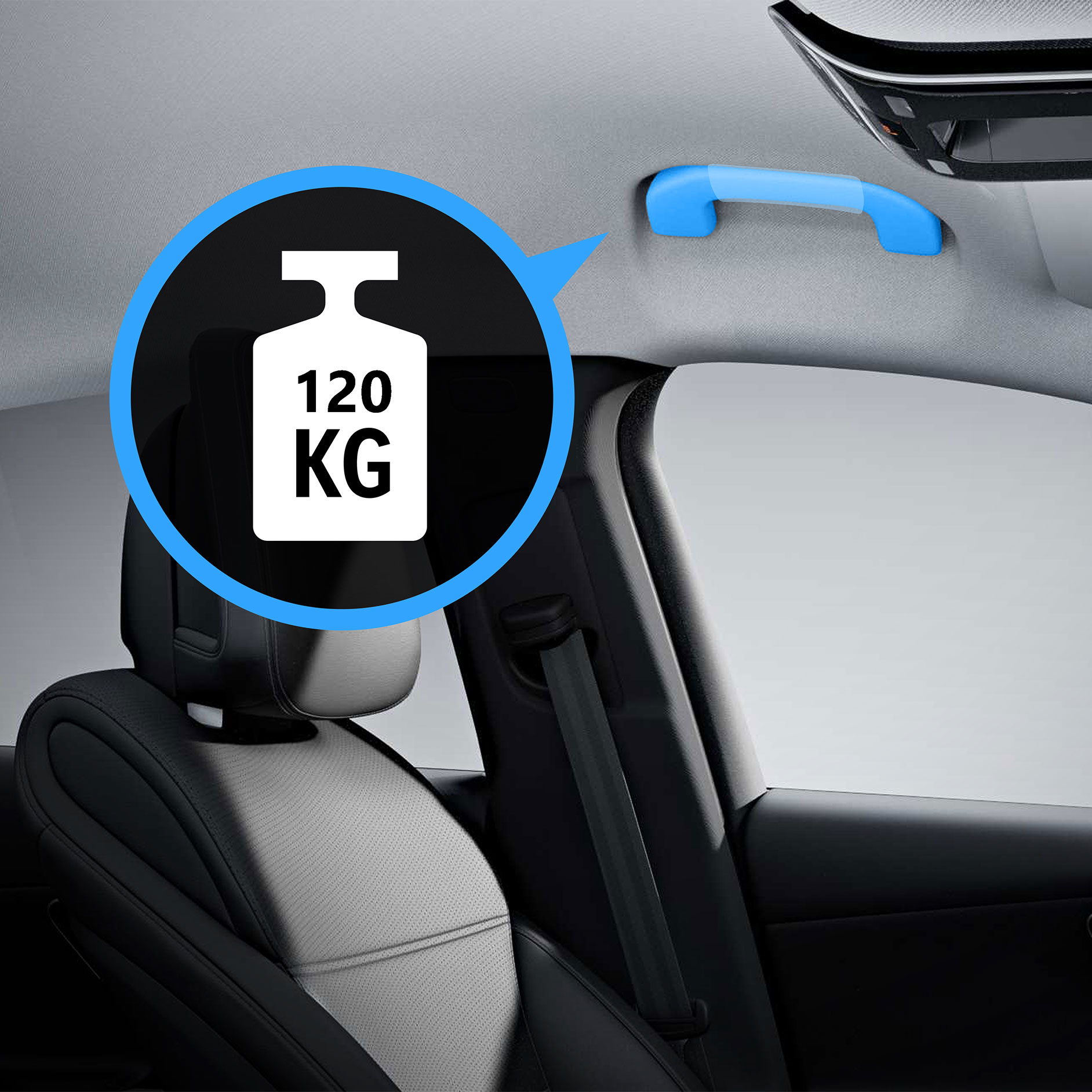 Verstärkter Komfort-Haltegriff | Fahrhilfen | Mercedes-Benz Illustration des verstärkten Komfort-Haltegriffs von Mercedes-Benz.