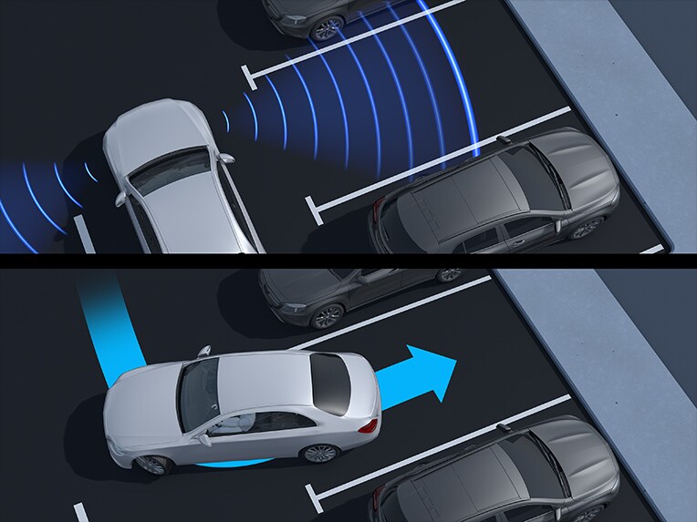 Parksysteme im CLA Coupé von Mercedes-Benz.