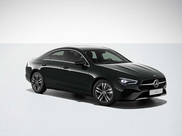 Das Mercedes-Benz CLA Coupé mit serienmäßiger Ausstattungslinie.