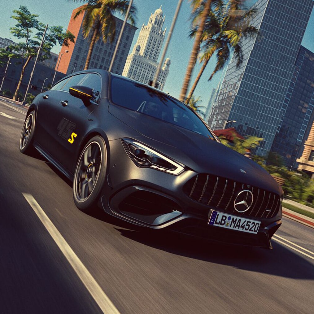 Der Mercedes-AMG CLA 45 S 4MATIC+ Shooting Brake Final Edition in MANUFAKTUR Mountaingrau MAGNO oder Nachtschwarz.