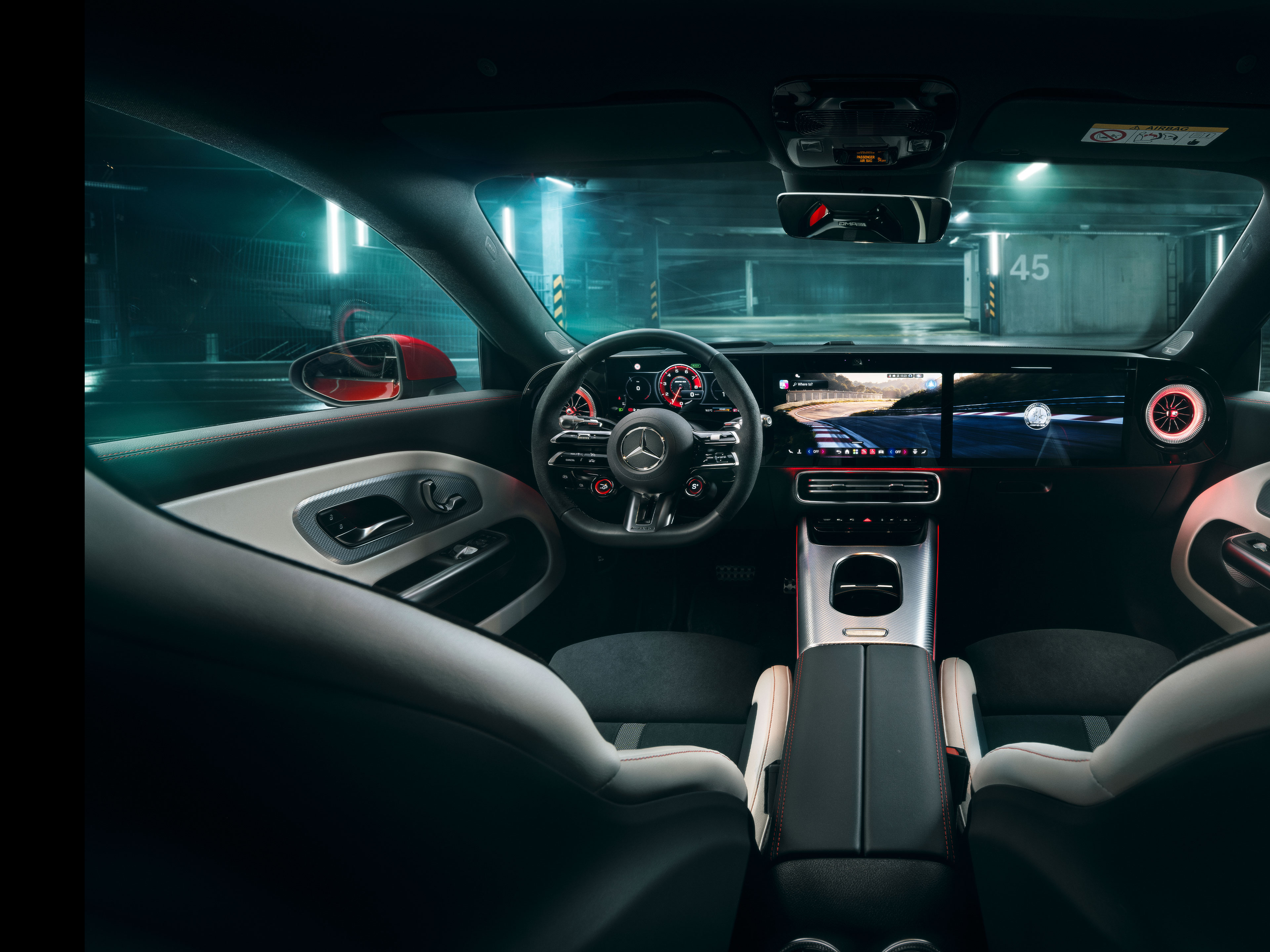 Interieur | CLA Shooting Brake | Mercedes-AMG Das Interieur des neuen Mercedes-AMG CLA 45 4MATIC+ Shooting Brake electric.