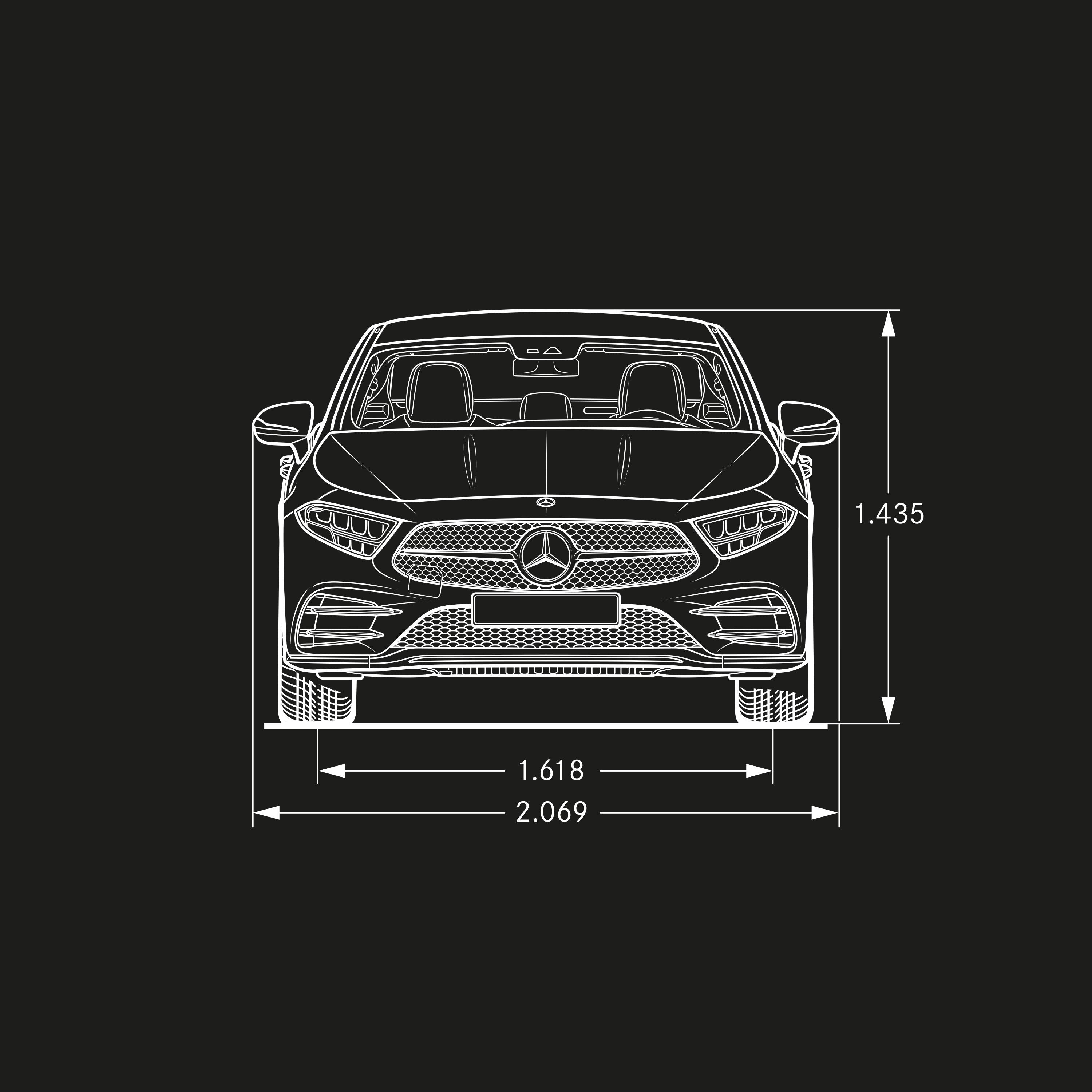 CLS Coupé | Mercedes-Benz Breite des CLS