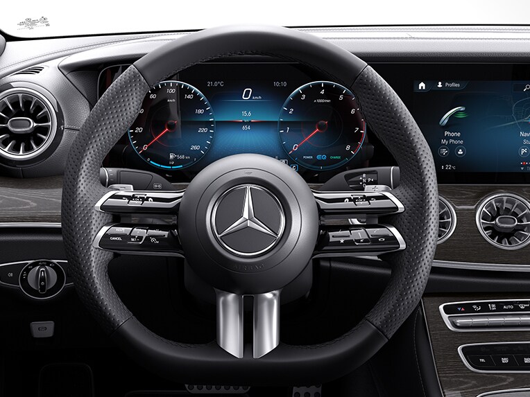 Die Lenkradheizung im Mercedes-Benz CLS.