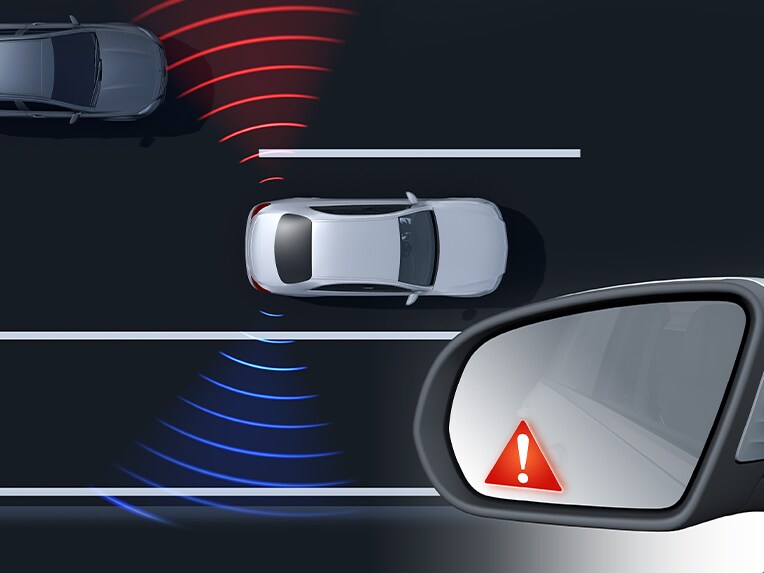 Der Totwinkel-Assistent im Mercedes-Benz CLS.