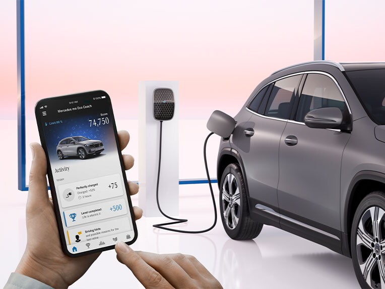 Die Eco Coach App im EQA von Mercedes-Benz.