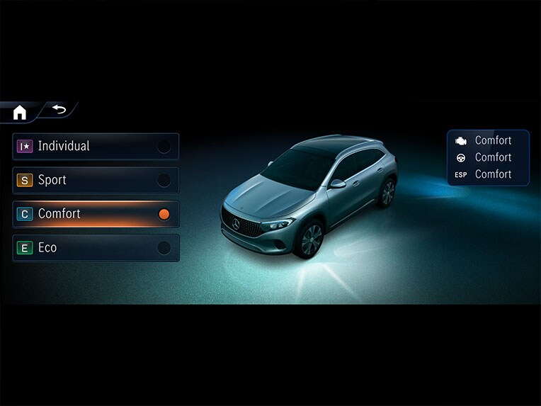DYNAMIC SELECT im EQA von Mercedes-Benz.