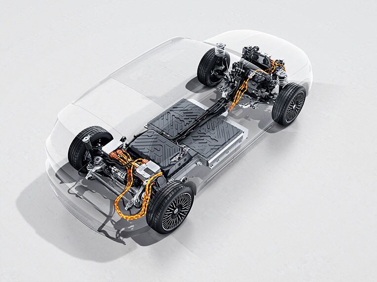 4MATIC Allradantrieb im EQB von Mercedes-Benz.