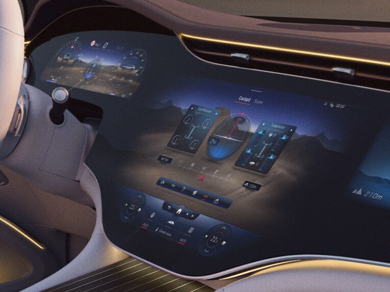 Das OFFROAD-COCKPIT für den EQS SUV von Mercedes-Benz.