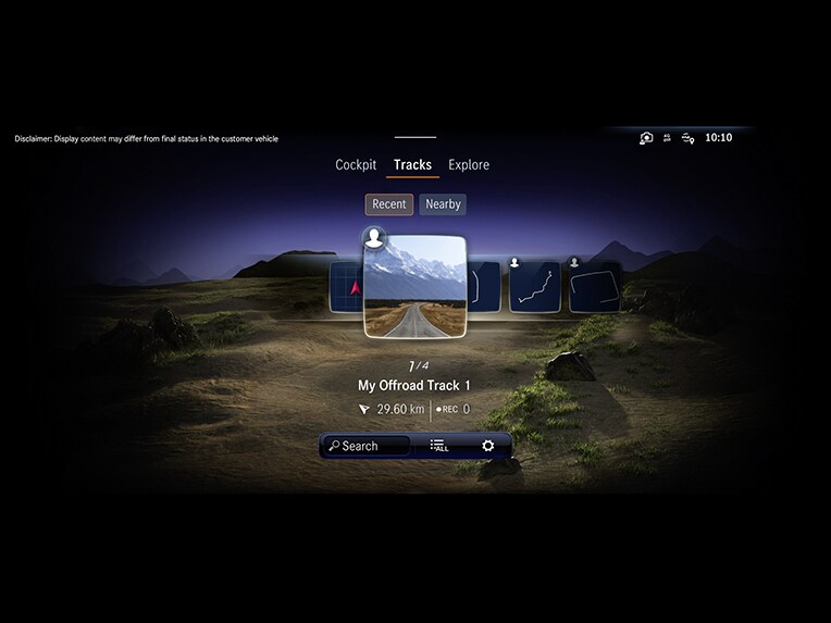 OFFROAD TRACK im EQS SUV von Mercedes-Benz.