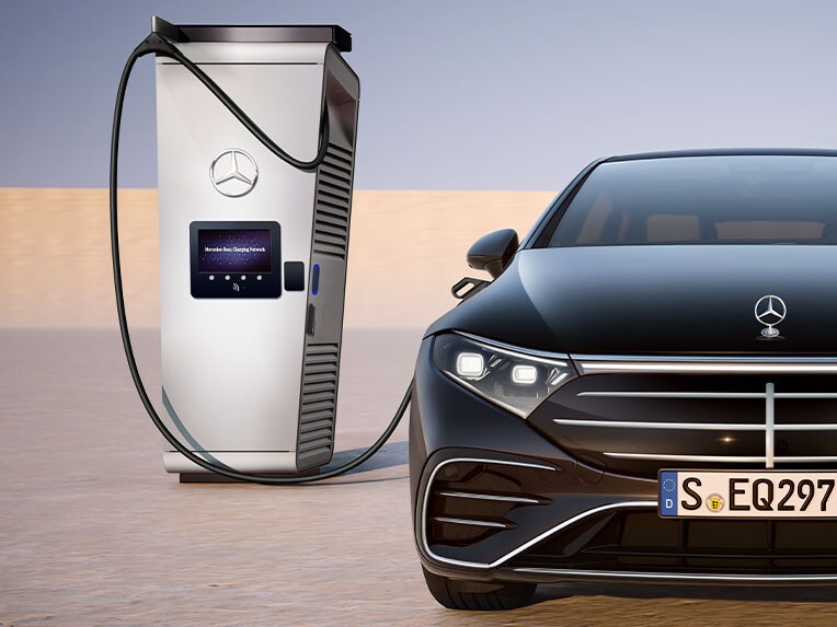 Die Mercedes-Benz Eco Coach App für die EQS Limousine.