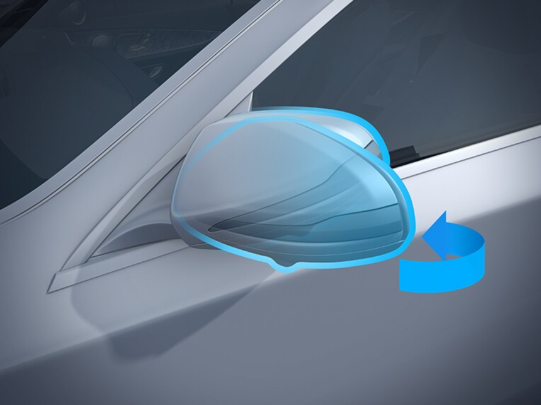Eine Illustration des EQS Spiegel-Pakets von Mercedes-Benz.