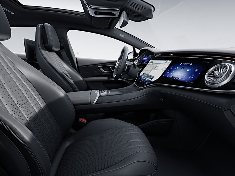Die AMG Line im Interieur der EQS Limousine.