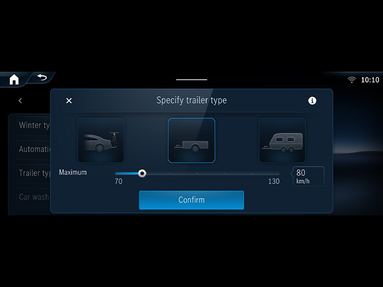 Anhängerrangier-Assistent im Mercedes-Benz GLA.