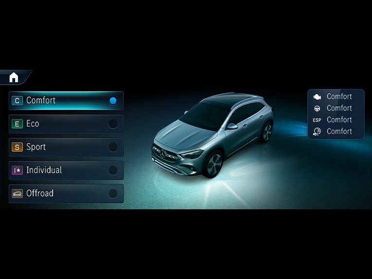 DYNAMIC SELECT im Mercedes-Benz GLA.