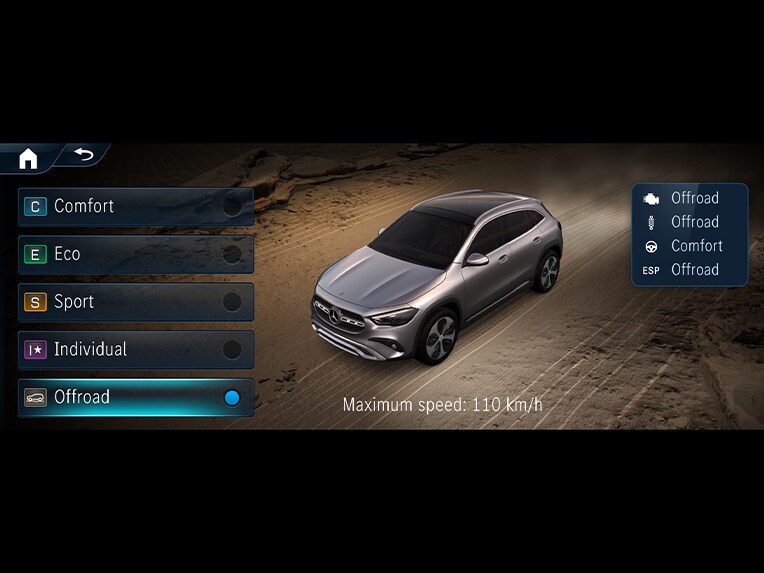Das Offroad-Technik-Paket im Mercedes-Benz GLA.