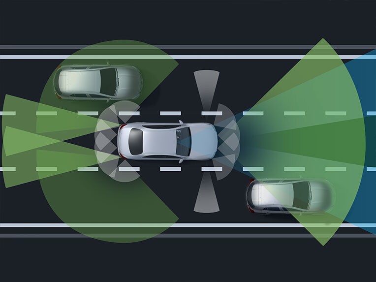 Fahrassistenz-Paket im Mercedes-Benz GLA.