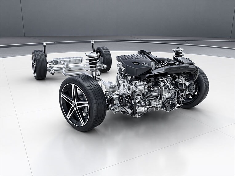 Das Komfortfahrwerk des Mercedes-Benz GLB.