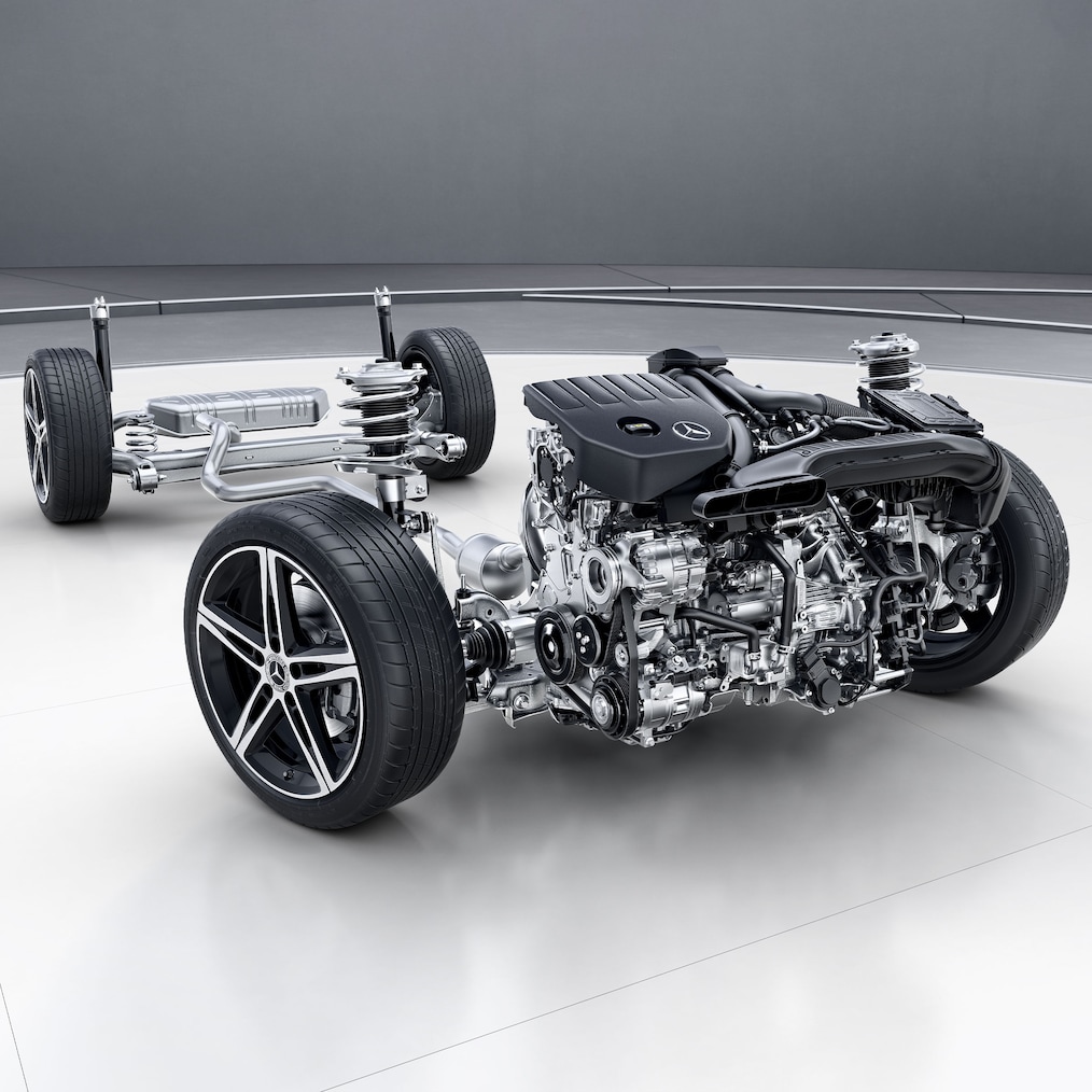 Das Komfortfahrwerk des Mercedes-Benz GLB.
