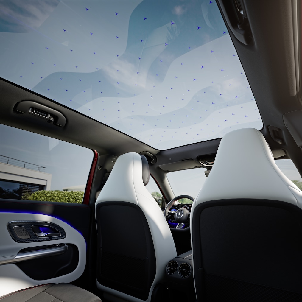 Das SKY CONTROL Panoramadach des GLB von Mercedes-Benz.