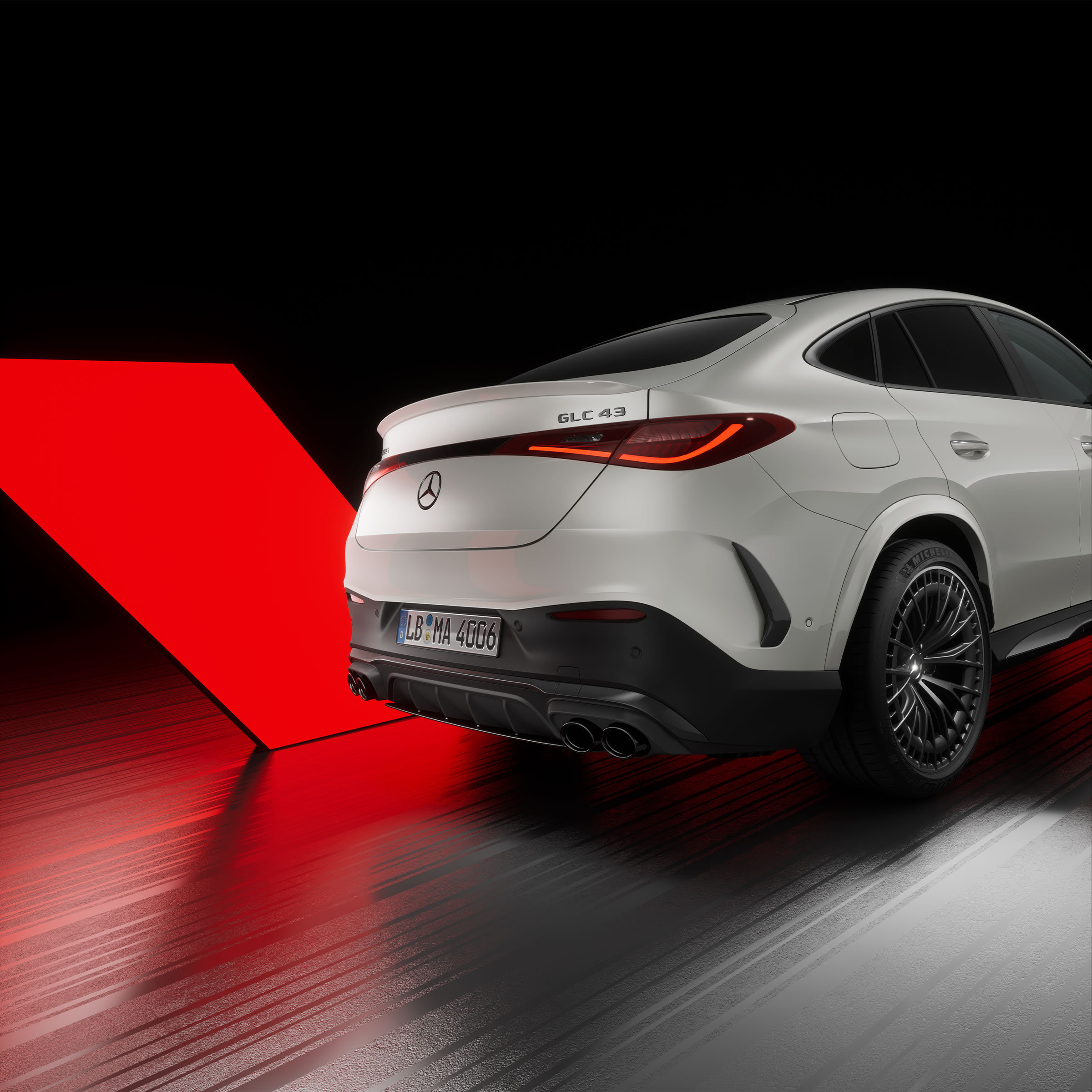 Mercedes-AMG GLC Coupé in einer seitlichen Ansicht