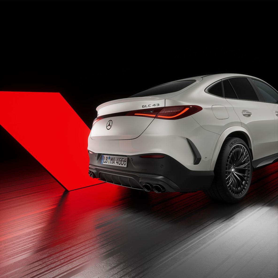 Mercedes-AMG GLC Coupé in einer seitlichen Ansicht